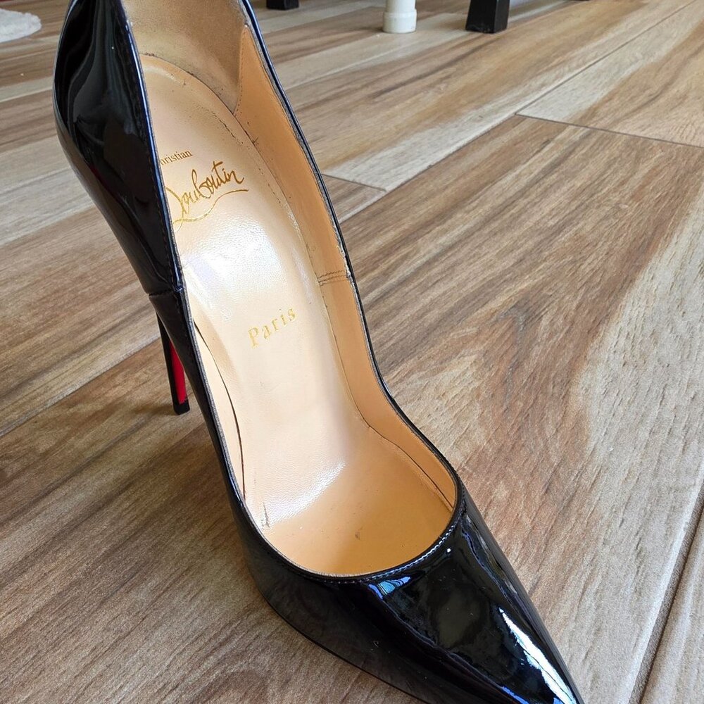 Christian Louboutin So-Kate 120mm Black Patent Leather Pumps Eur. 36 - Picture 4 of 12